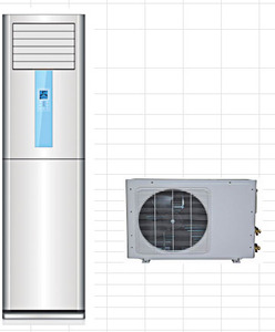 <b>Mini</b> Split Ac Solar 36000 Btu Floor <b>Air</b> <b>Conditioner</b> Solar Standing <b>Air</b> Conditioning for Villa - Product Image 4