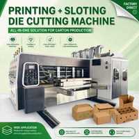 Nouvelle machine compacte entièrement automatique de découpe et d'impression de cartons ondulés avec écran tactile PLC pour la production de boîtes