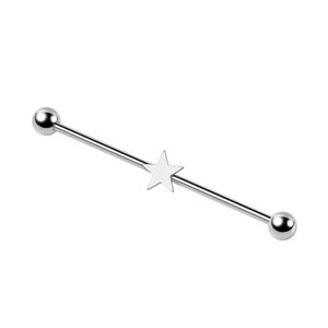 Vente en gros de <span class=keywords><strong>bijoux</strong></span> de <span class=keywords><strong>piercing</strong></span> pour oreilles en acier inoxydable unisexe, forme d'étoile, long, pour le pont de l'oreille - Product Image 2