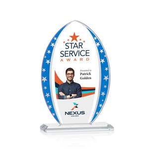 جوائز نبيلة مخصصة بمرآة نجمة لهجات الكأس الزجاج لوحة رأس السهم - Product Image 3