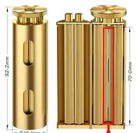 Vente en gros de machine à cigarettes en métal rouleau à cigarettes manuel en laiton accessoires pour fumeurs rouleau à cigarettes