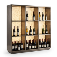 Meuble de rangement mural de luxe moderne en acier inoxydable 304 pour cuisine, idéal pour appartements haut de gamme et centres commerciaux