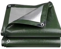 Bâche en PE imperméable laminée verte-argent 4x5m