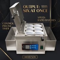 Machine à faire des œufs en forme de burger, 6 têtes, usage commercial