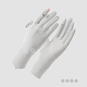 Flip Top Fingerless Ice Silk Gloves For Women Summer UV Protection Breathable Non <b>Slip</b> Touchscreen Driving Cycling Gloves - Product Image 2