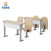 Chaise de salle de conférence universitaire avec tablette d'écriture pliable JS Group School Furniture