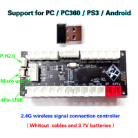 Placa Codificadora USB para Joystick Arcade, Control de Retardo Cero para PC y Cable de Control de un Jugador, Tipo Coin Pusher