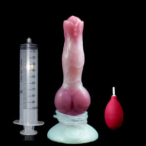 Simülasyon küçük kurt horoz yetişkin seks ürün özel temizlik silikon lavman malzemeleri yumuşak su sprey Penis - Product Image 3