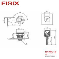 Serrure à came à clé en acier inoxydable MS705-18 |   Loquet à tige polie étanche, antivol et durable pour armoires extérieures