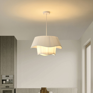 AB Nordic Pleats <strong>White</strong> <strong>Hanging</strong> for Home Dining Room Bedroom Modern Romantic Decor Pendant Light LED - Product Image 3