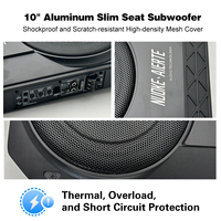 Subwoofers actifs de 10 pouces pour voiture, fins et à installer sous le siège, basses profondes puissantes pour système audio automobile, subwoofer compact pour voiture à installer sous le siège