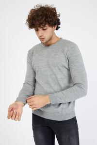 เสื้อสเวตเตอร์แขนยาวผู้ชาย,เสื้อกันหนาวสีดำทรงสลิมฟิตลำลองสินค้าขายดี - Product Image 4