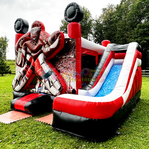 Wet or dry outdoor kids party jump bouncing castle combo bouncer <b>inflatable</b> hockey bounce <b>house</b> with slide - Product Image 4