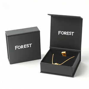 500 pcs/<span class=keywords><strong>Lot</strong></span> boîte à bijoux magnétique en <span class=keywords><strong>carton</strong></span> à rabat de luxe avec logo personnalisé boucle d'oreille collier bracelet emballage cadeau - Product Image 3