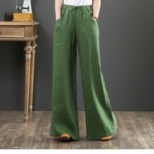 <span class=keywords><strong>Pantalon</strong></span> long en coton <span class=keywords><strong>et</strong></span> lin pour femme <span class=keywords><strong>H</strong></span>-542, taille haute, avec poches, coupe ample, <span class=keywords><strong>pantalon</strong></span> décontracté à jambes larges pour le printemps <span class=keywords><strong>et</strong></span> l'été - Product Image 5