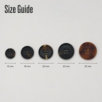 Kancing Resin Imitasi Tanduk Empat Lubang Matte Warna Coklat Hitam 15mm 18mm 25mm untuk Jas Mantel Rajutan