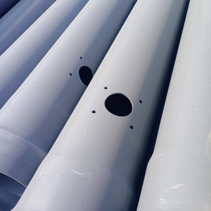 Tubo hidropónico UPVC, tubos de drenaje de PVC de <span class=keywords><strong>4</strong></span> pulgadas con tubos de agua de plástico perforados de 5 pulgadas y 160mm, flexibles con conexión pegada - Product Image 4