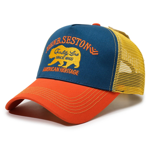 07-Custom Embroidered Trucker Hat Wholesale Mesh Embroidery Baseball <b>Cap</b> with Logo for Men Women - Product Image 5