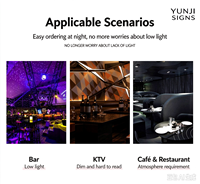 Panneau de menu électronique en acrylique lumineux à LED avec texte défilant personnalisé pour les bars, les restaurants, les hôtels, la publicité