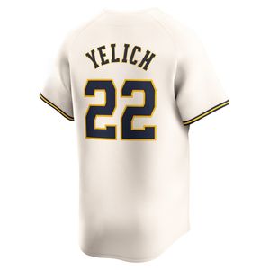 Maglia da Baseball dei Milwaukee Brewers all'Ingrosso con Ricamo # 22 Christian Yelich # 11 Chourio # Abbigliamento da softball 10 Sal Frelick - Product Image 2