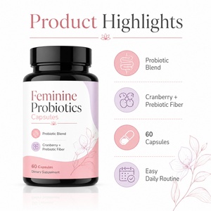 Probiotiques pour la santé des femmes Gynable, capsules, complément alimentaire efficace pour la digestion, amélioration de la beauté, certifié GMP/HACCP, 60 unités - Product Image 4