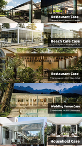 Venta directa de fábrica Jardín Pérgola de Pvc Parasol de Pvc Impermeable Ajustable Bioclimático Persianas motorizadas Pérgola de Pvc retráctil - Product Image 5