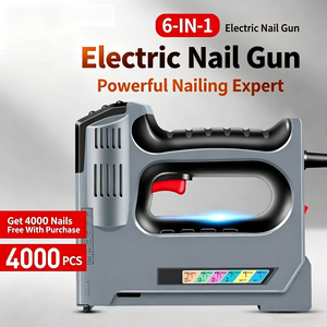 Pistolet à clous électrique 6-en-1, machine à clouer pour le travail du bois, alimentée par batterie rechargeable - Product Image 5