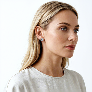 Lab Grown Diamond Round Brilient Cut Diamond Stud <b>Earrings</b> Classic Style Women Wedding Jewelry IGI Certified - Product Image 2