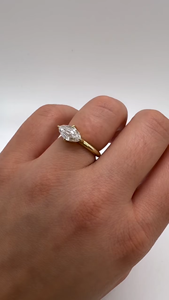 Anillo <span class=keywords><strong>Solitario</strong></span> con Corte Escalonado, Certificado por IGI, con Diamante Cultivado en Laboratorio CVD, DEF VVS VS, Oro Sólido de 18K/14K, para Novias de Lujo - Product Image 2