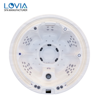 LOVIA Spa extérieur moderne sur mesure, spa extérieur de luxe écoénergétique, baignoire pour 4 à 6 personnes, baignoires et spas à remous, spa extérieur