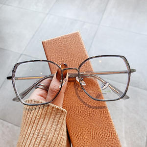 Monture de lunettes carrée anti-lumière bleue R5-0549 pour femmes, taille moyenne, verres en acrylique, design irrégulier, origine Taizhou - Product Image 2