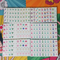 Juego de Mahjong Americano de Lujo Moderno con Diseño de Telaraña de Halloween, 1.4 Pulgadas, Tamaño Estándar, 160 Fichas, Acrílico Sólido, Ecológico, Portátil, para Regalo