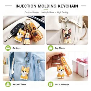 <span class=keywords><strong>Porte</strong></span>-clés PVC style chinois mignon pour <span class=keywords><strong>couple</strong></span>, pendentif 3D, breloque de sac, <span class=keywords><strong>porte</strong></span>-clés de voiture, non toxique, léger, cadeau de Saint-Valentin - Product Image 6