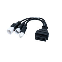 Cable Convertidor OBD2 a 3 Pines, 4 Pines y 6 Pines, Impermeable IP67, 12V, para Automóviles y Motocicletas, con Adaptador