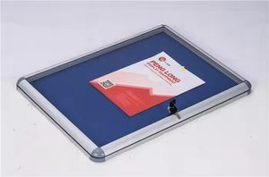 Tableau blanc inviolable tableau d'affichage armoire verrouillable cadre de panneau acrylique en aluminium avec clé 30MM affichage Photo - Product Image 6