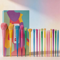 Ensemble de pinceaux de maquillage colorés macaron, 17 pièces, pinceaux de maquillage arc-en-ciel rêveux, outils de beauté