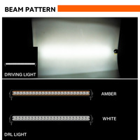 Barre lumineuse LED de 22/32/42 pouces, homologuée Emark, double couleur DRL ambre, 12V 24V, barre lumineuse LED brevetée pour 4x4, tout-terrain, camion, ATV, UTV