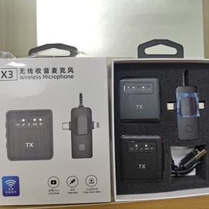 X3 Wireless <b>Microphone</b> 2.4G <b>Bluetooth</b> Lavalier For Live Streaming Recording Interviews Meetings - Product Image 4