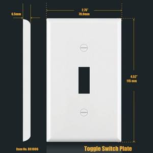 Placa de pared decorativa para interruptor BS1806, interruptor de luz moderno estilo americano, placas de pared americanas. - Product Image 6