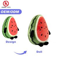 Peluche Pastèque Personnalisée Douce et Rembourrée, Coussin Fruit d'Été, Service de Marquage Personnalisé, Usine ODM