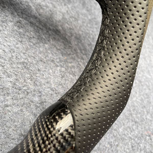 Volant en cuir perforé noir brillant en fibre de carbone avec LED style course pour Infiniti G37 G37X G25 G40 - Product Image 5