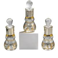 Flacons compte-gouttes en verre de luxe en forme de gourde 6ML 10ML 12ML, dorés électrolytiquement, estampage à chaud pour huiles essentielles et parfums