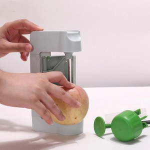 RVS kunststof handmatige roterende fruit- en groentesnijder, grensoverschrijdend keukengerei voor eenvoudig maken van groenteplakjes - Product Image 4