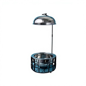 Casserole de luxe de forme ronde avec support élégant pour servir des aliments chauds dans les fêtes d'hôtel de mariage au prix de gros - Product Image 1
