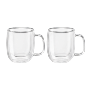 Artisan Crafted Double Wall Borosilicate <b>Glass</b> Tea Coffee Cup <b>with</b> Comfortable <b>Handle</b> Reusable Kitchen Drinkware Microwave Safe - Product Image 1