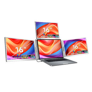 Écran triple pour ordinateur portable S788, vente directe d'usine et en promotion, moniteur extenseur 16 pouces IPS, écran large 16:10, connexion par un seul câble - Product Image 1