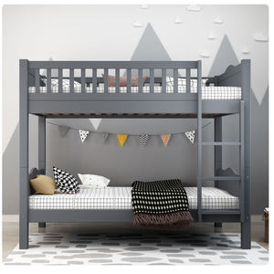Hot Sell Furniture Double <strong>Bed</strong> Kids Bunk <strong>Bed</strong> Solid <strong>Pine</strong> Wood Twin Kids Bunk <strong>Bed</strong> with Slide and Stairs - Product Image 3