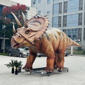 Estátua de Dinossauro Tricerátopo Animatrônico Gigante de 8 Metros para Parque Temático e Local Cênico - Product Image 4