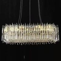 Lustre moderne de luxe à plusieurs niveaux en cristal, luminaire suspendu LED à hauteur réglable pour salon, salle à manger, chambre à coucher