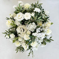 Arrangement floral classique en soie blanche, bouquet mixte fait main, centre de table pour décorations de mariage